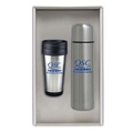 Personal Travel Pair Gift Set w/ Stainless Steel Tumbler & 16 Oz. Container